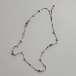 Brighton Silver Necklace with Pearl and Rose Accents